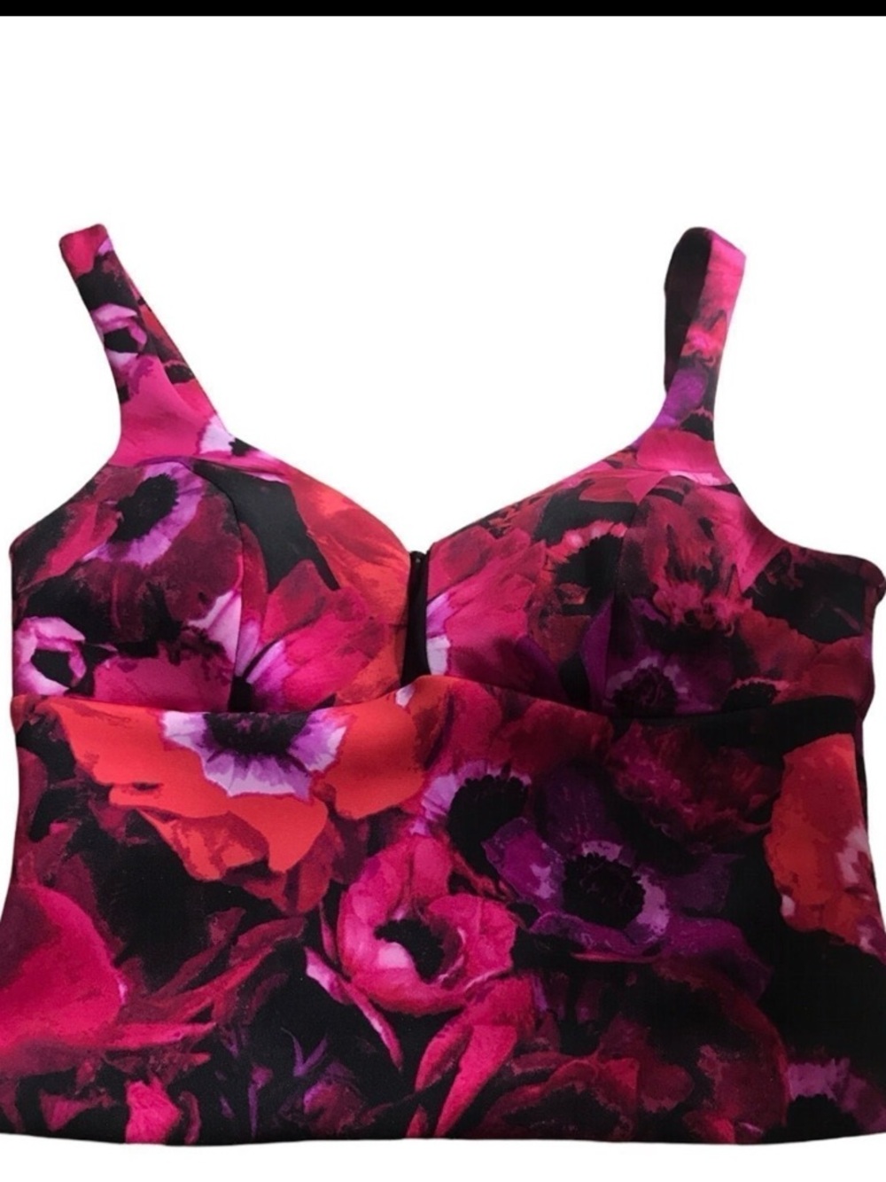 Guess Floral Print Camisole in Fuchsia, Magenta and Black